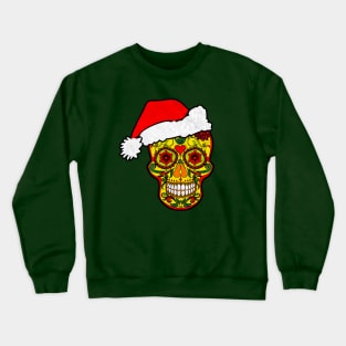 Gothic Christmas - Smiling Sugar Skull Santa Claus 1 Crewneck Sweatshirt